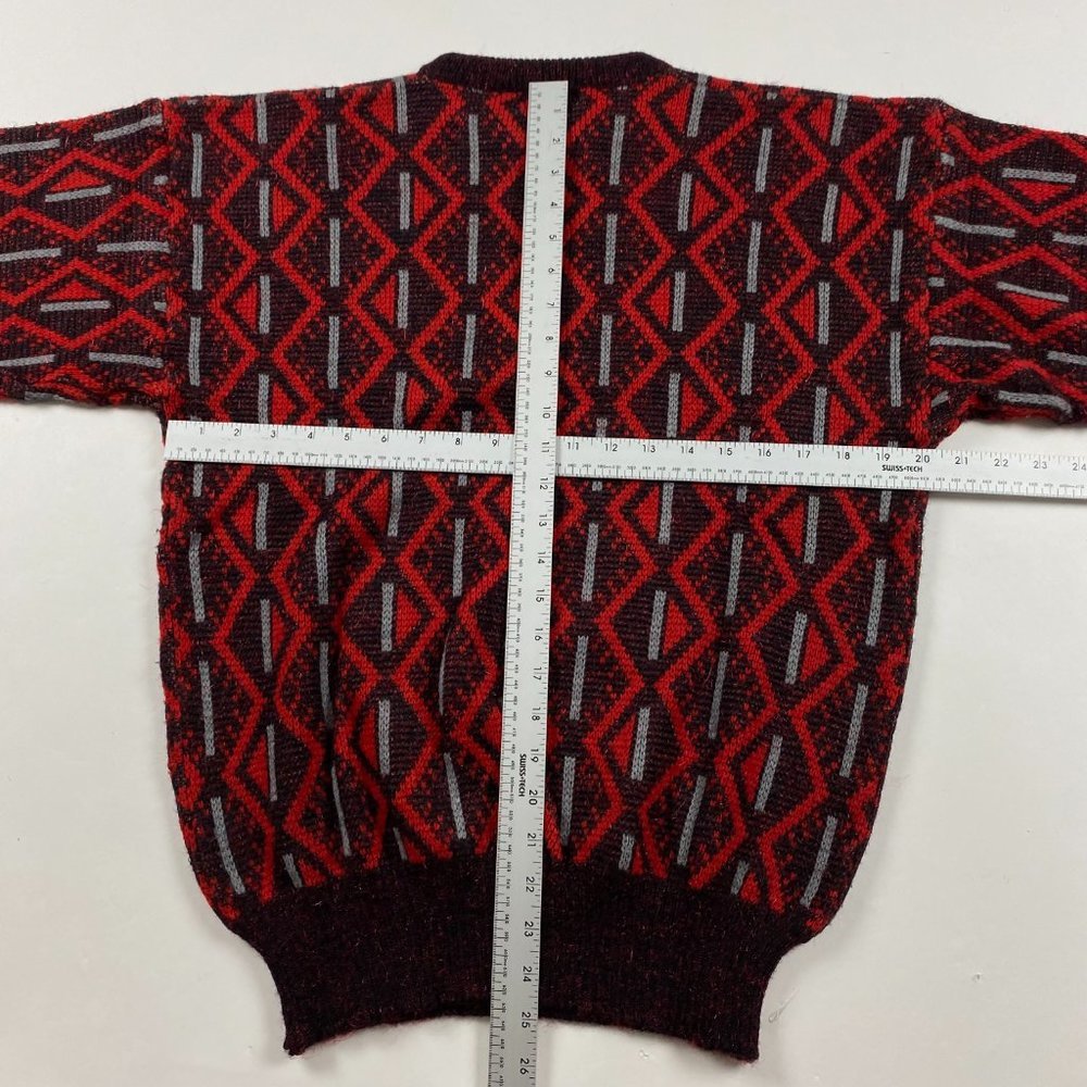 Vintage NWOT Knightsbridge Abstract Geometric Sweater Men's Medium Dad Grandpa - Picture 7 of 9